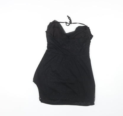 Oh Polly Women's Black Beaded Party Dress, Size 10