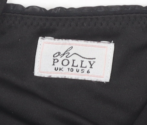 Oh Polly Women's Black Beaded Party Dress, Size 10