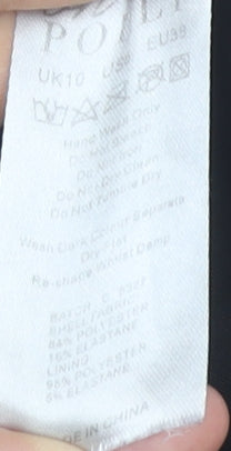 Oh Polly Women's Black Beaded Party Dress, Size 10