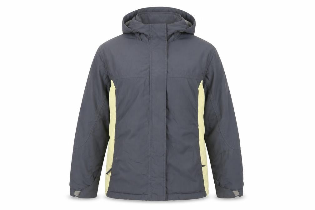 Front view of B&C unisex grey hooded jacket s - casual & warm
