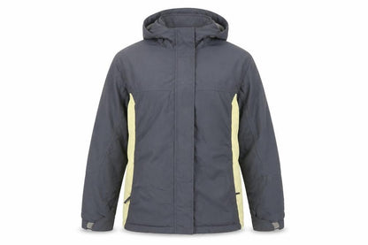 Front view of B&C unisex grey hooded jacket s - casual & warm