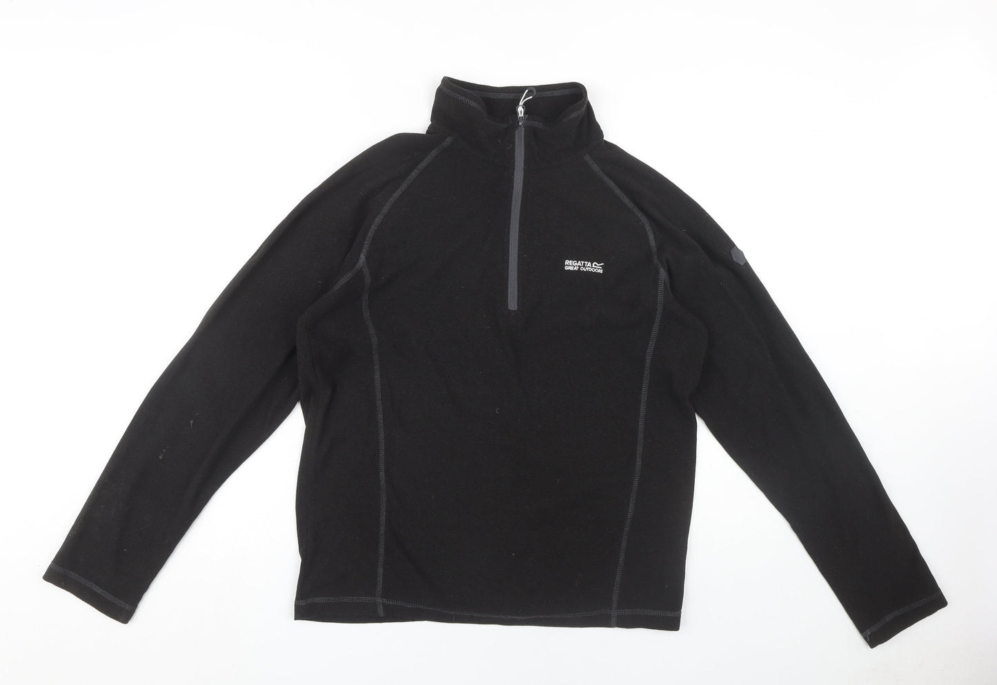 Mens UK Size M Regatta Black 1/4 Zip Sweatshirt