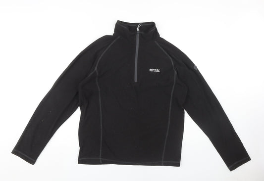 Mens UK Size M Regatta Black 1/4 Zip Sweatshirt