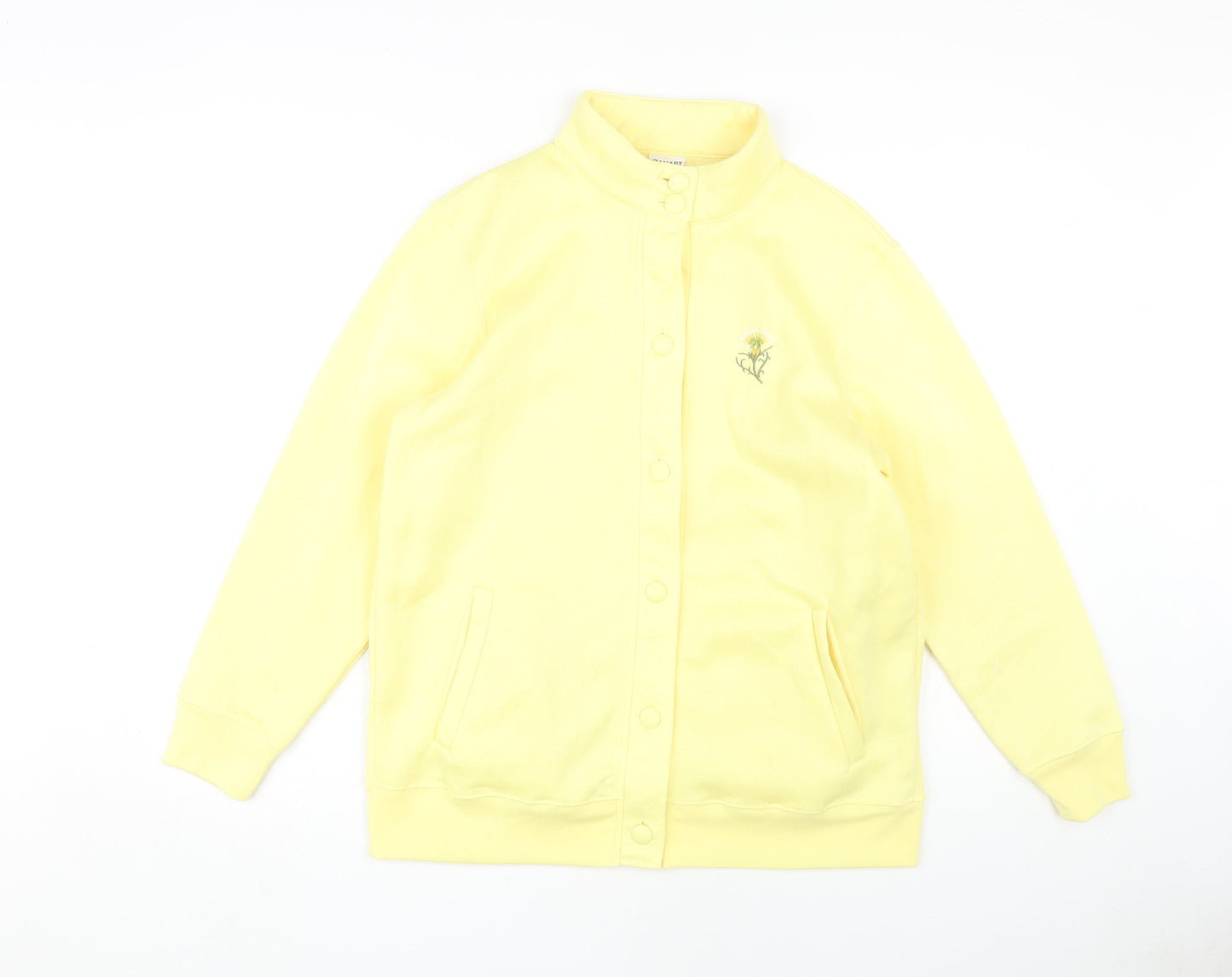 Damart Women's Yellow Cardigan, Size L 18/20, Polyester Blend