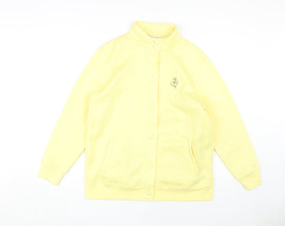 Damart Women's Yellow Cardigan, Size L 18/20, Polyester Blend