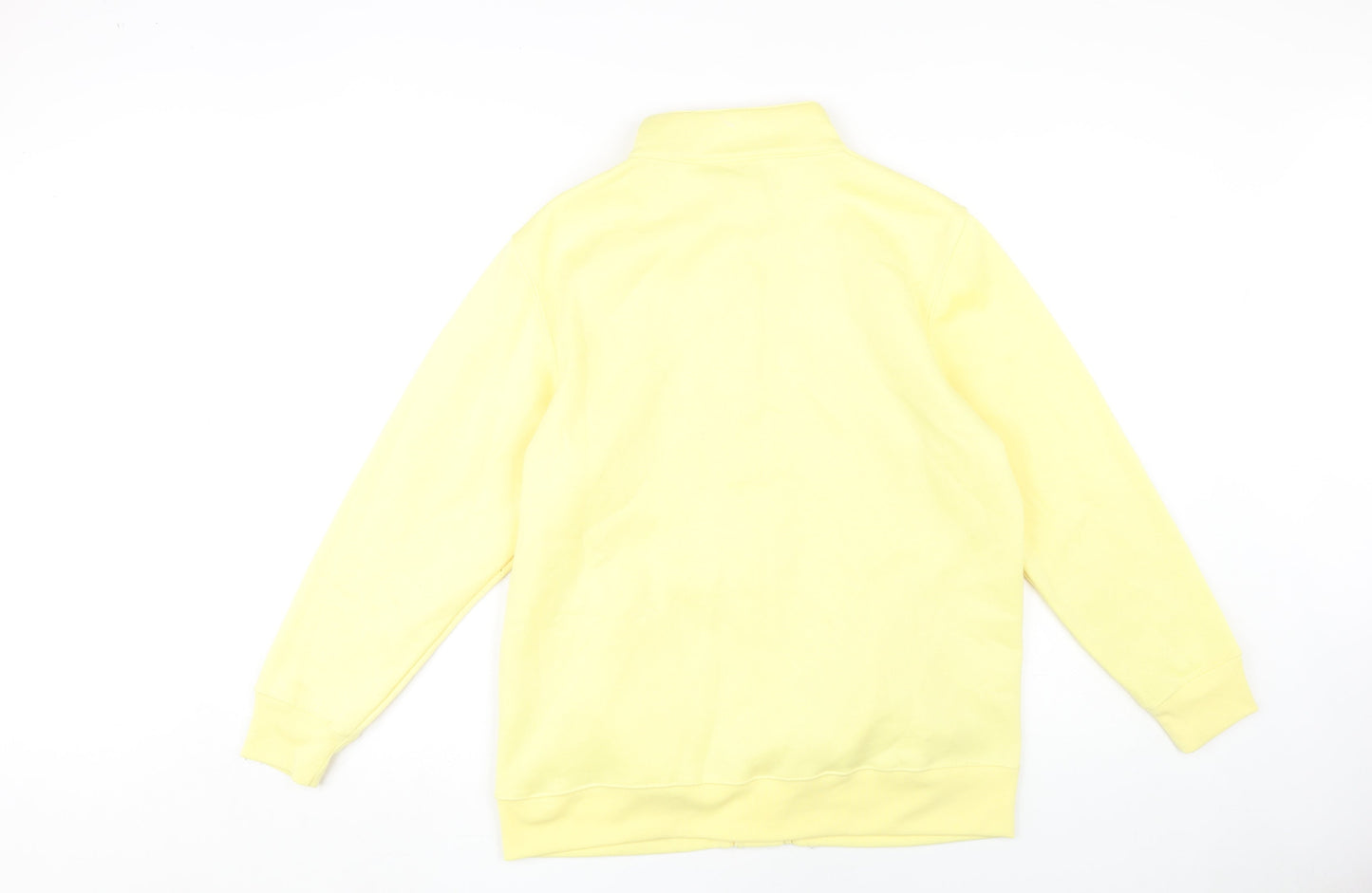 Damart Women's Yellow Cardigan, Size L 18/20, Polyester Blend