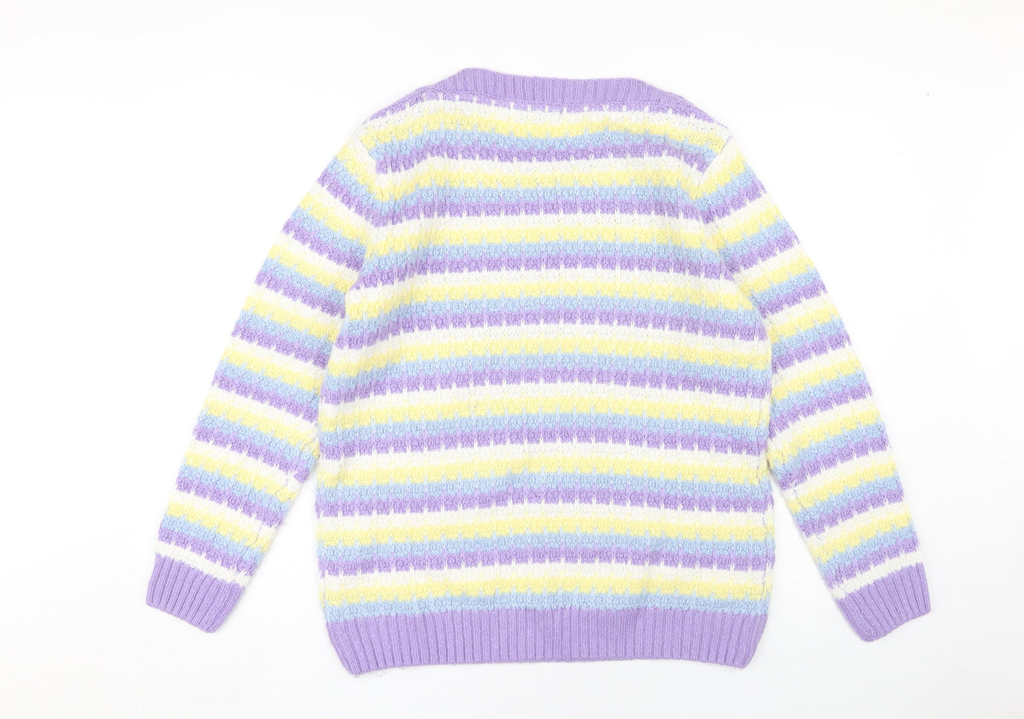 Womens UK Size 12 ISLE Multicoloured Pullover Jumper