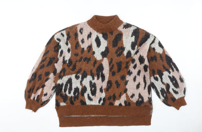 Womens UK Size S VILA Brown Pullover Jumper