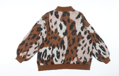Womens UK Size S VILA Brown Pullover Jumper