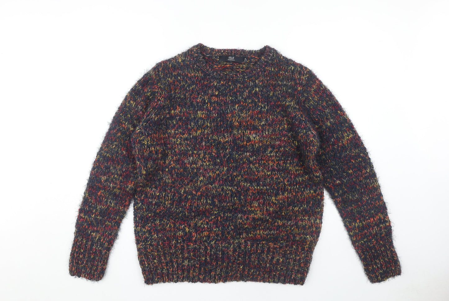 Womens UK Size M ISLE Essentials Multicoloured Pullover Jumper
