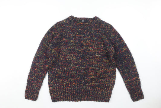 Womens UK Size M ISLE Essentials Multicoloured Pullover Jumper