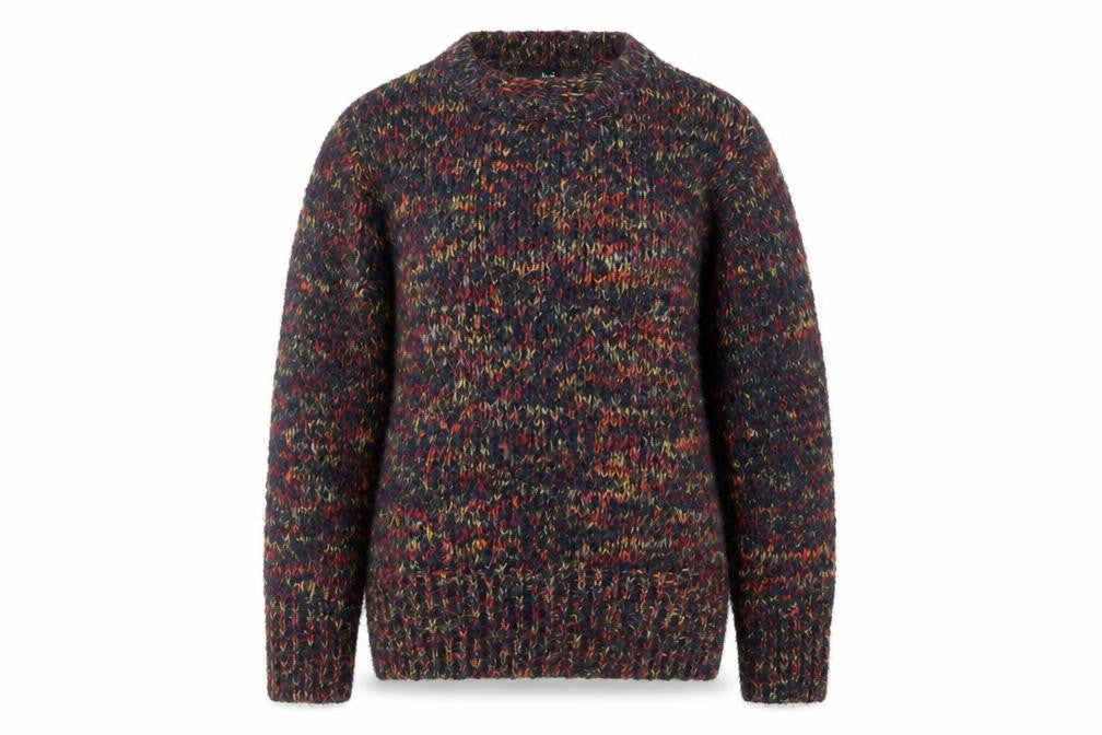 Womens UK Size M ISLE Essentials Multicoloured Pullover Jumper