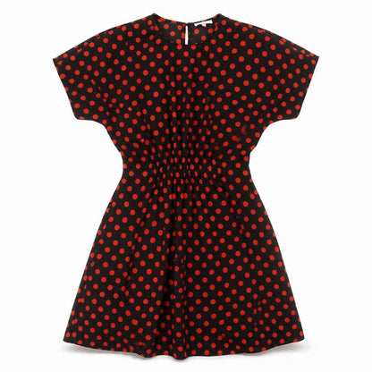 Warehouse Women's Black Polka Dot A-Line Dress