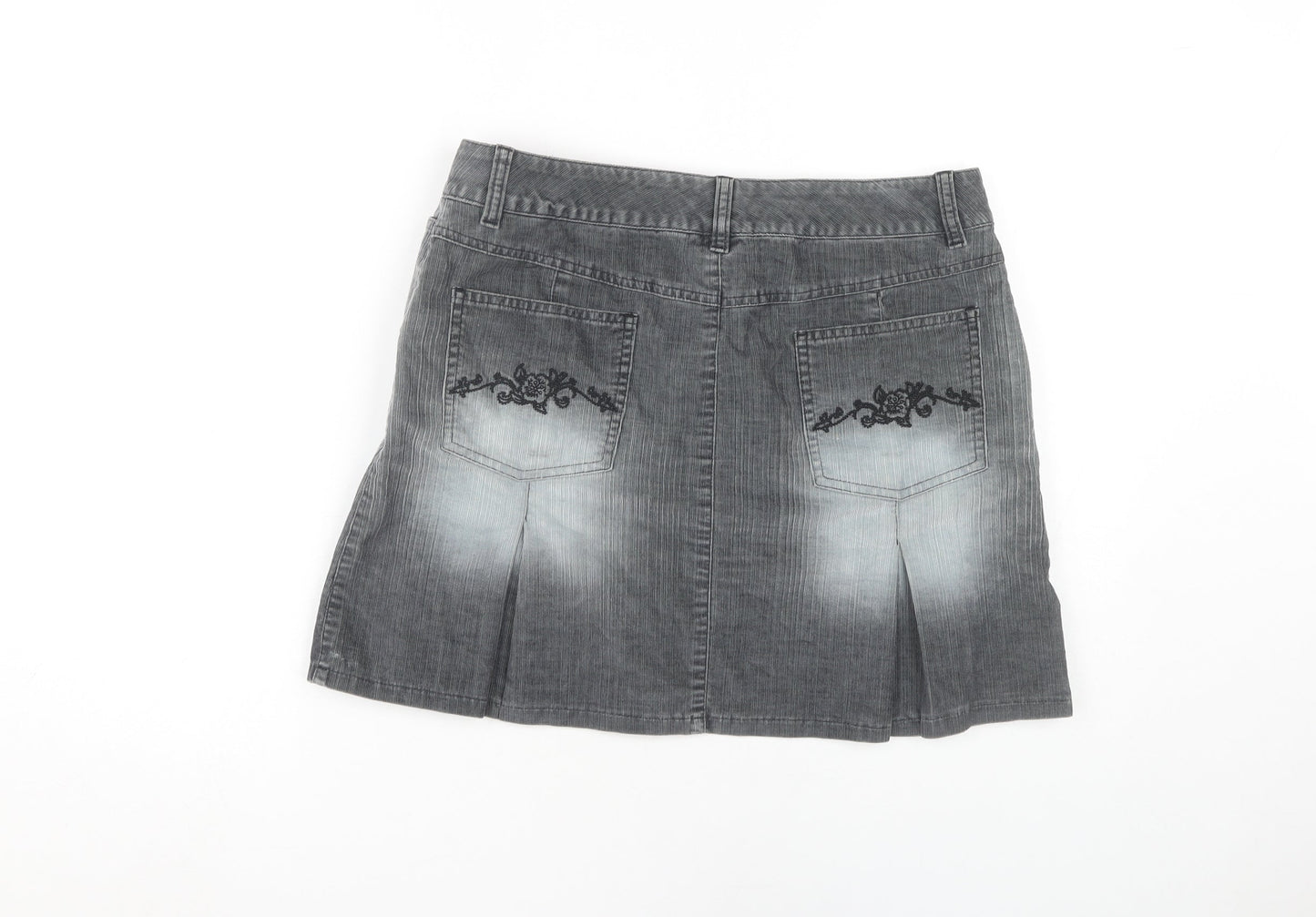 Next Women's Grey Knee A-Line Skirt, Size 12