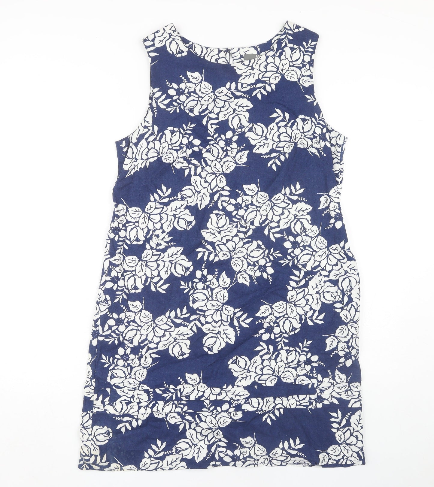 BHS Women’s Blue Floral Sleeveless Dress Size 12