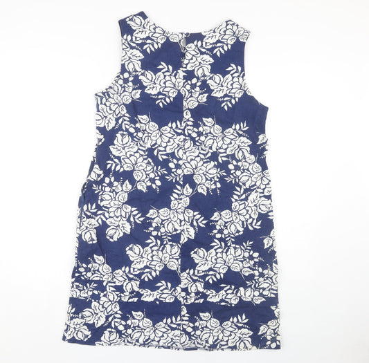 BHS Women’s Blue Floral Sleeveless Dress Size 12