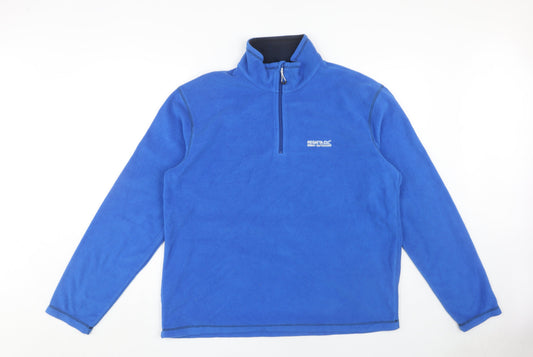 Mens UK Size XL Regatta Blue 1/2 Zip Sweatshirt
