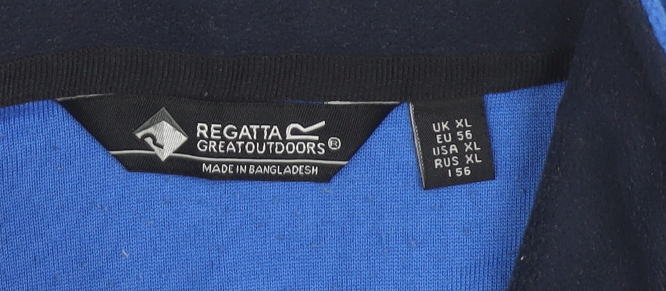 Mens UK Size XL Regatta Blue 1/2 Zip Sweatshirt