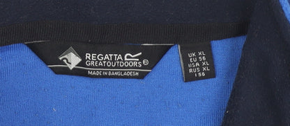 Mens UK Size XL Regatta Blue 1/2 Zip Sweatshirt