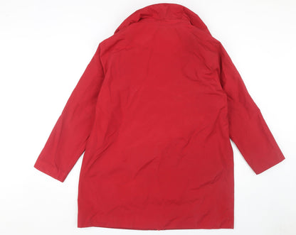 Womens UK Size 14 Bonmarché Red Rain Coat