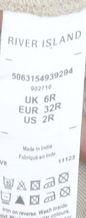 River Island Women's Beige Jogger Trousers Size 6