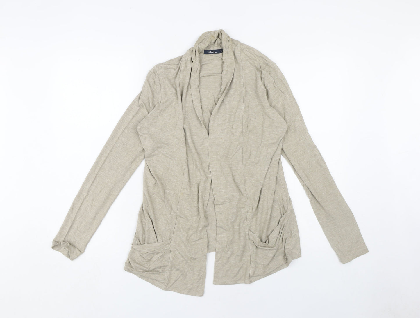 Dash Women's Beige Open Front Cardigan, Size 10, Lightweight