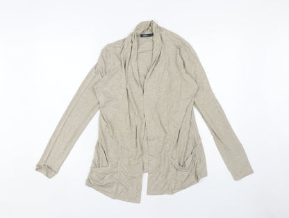 Dash Women's Beige Open Front Cardigan, Size 10, Lightweight