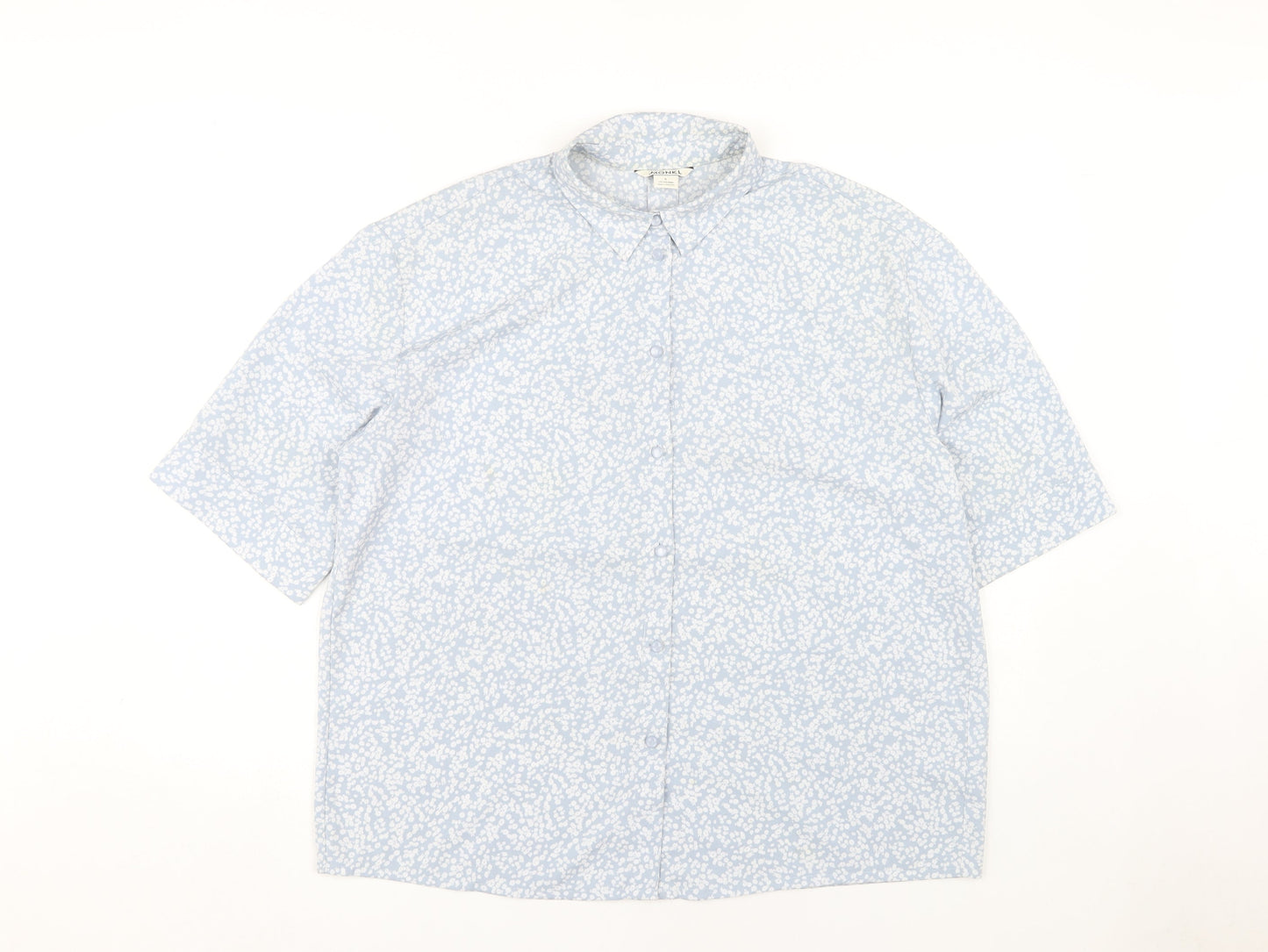Womens UK Size S Monki Blue Basic Button-Up