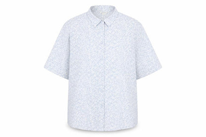 Womens UK Size S Monki Blue Basic Button-Up