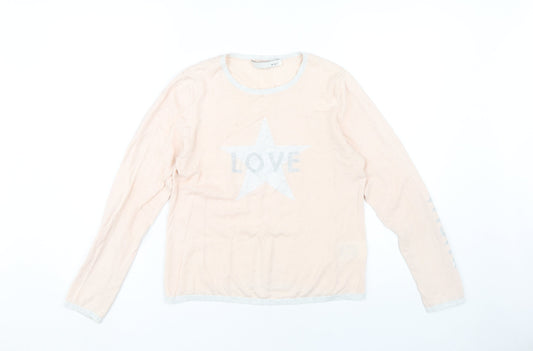 Womens UK Size 6 Oui Ivory Pullover Jumper