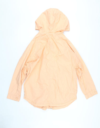 Womens UK Size XS Monki Orange Anorak Coat