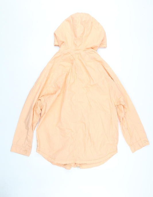 Womens UK Size XS Monki Orange Anorak Coat
