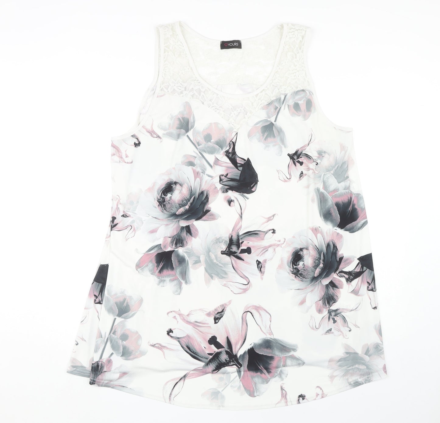 Womens UK Size 22 Yours Multicoloured Basic Tank