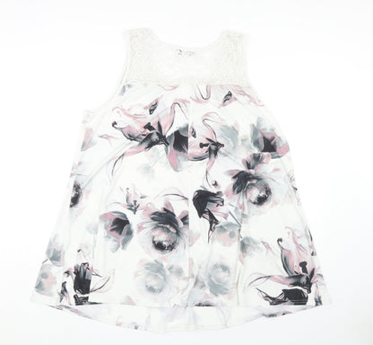 Womens UK Size 22 Yours Multicoloured Basic Tank