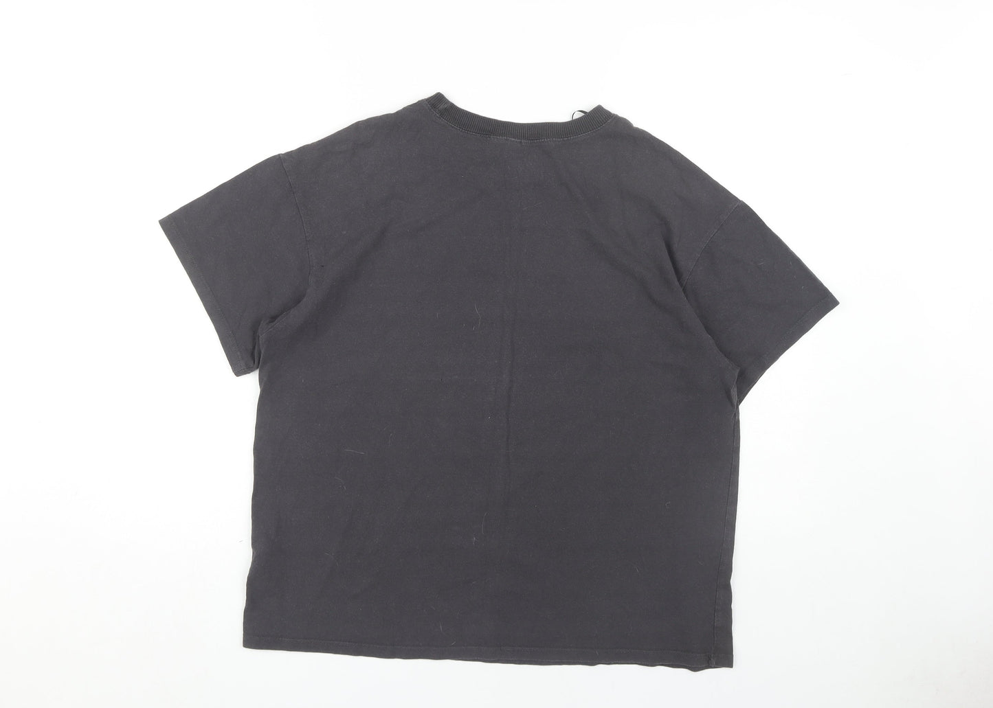 Womens UK Size 12 H&M Black Basic T-Shirt