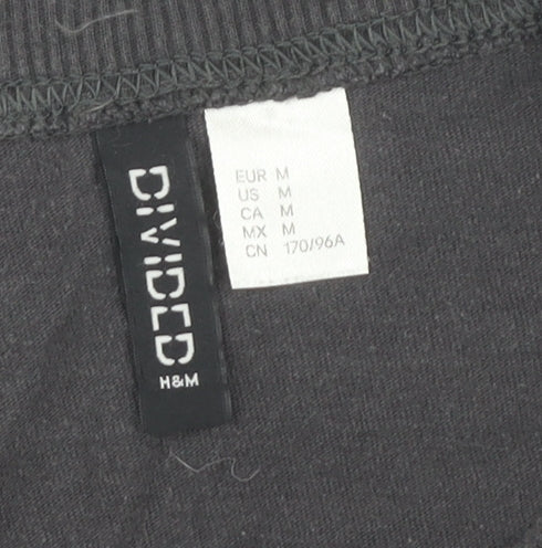 Womens UK Size 12 H&M Black Basic T-Shirt