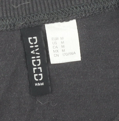 Womens UK Size 12 H&M Black Basic T-Shirt