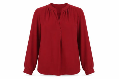 Womens UK Size XS LOFT Red Basic Blouse