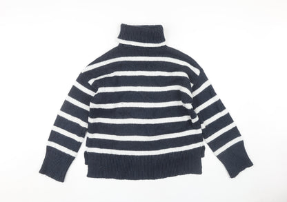 Womens UK Size 10 Crew Clothing Company Blue Pullover Jumper