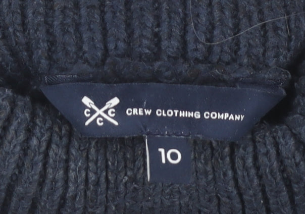 Womens UK Size 10 Crew Clothing Company Blue Pullover Jumper