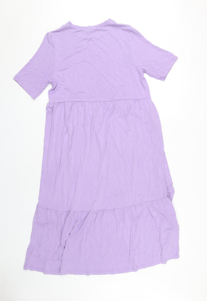 ASOS Women's Purple Half Sleeve Dress, Size 10