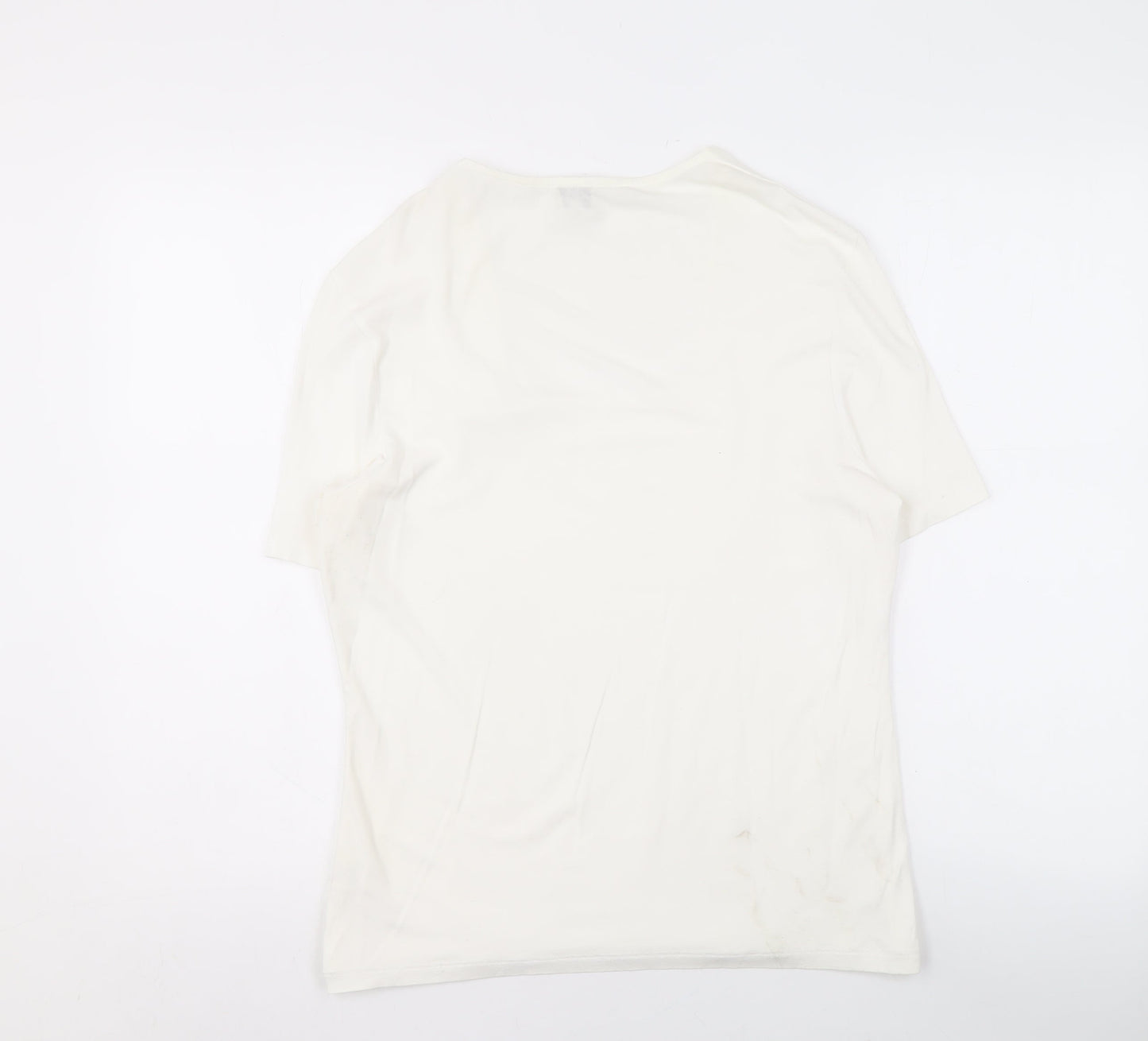 Womens UK Size M Viyella White Basic T-Shirt