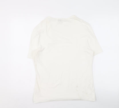 Womens UK Size M Viyella White Basic T-Shirt