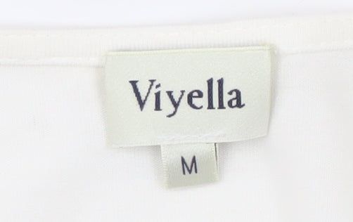 Womens UK Size M Viyella White Basic T-Shirt
