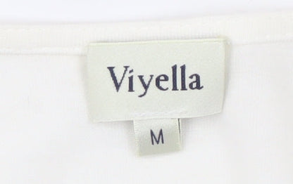 Womens UK Size M Viyella White Basic T-Shirt