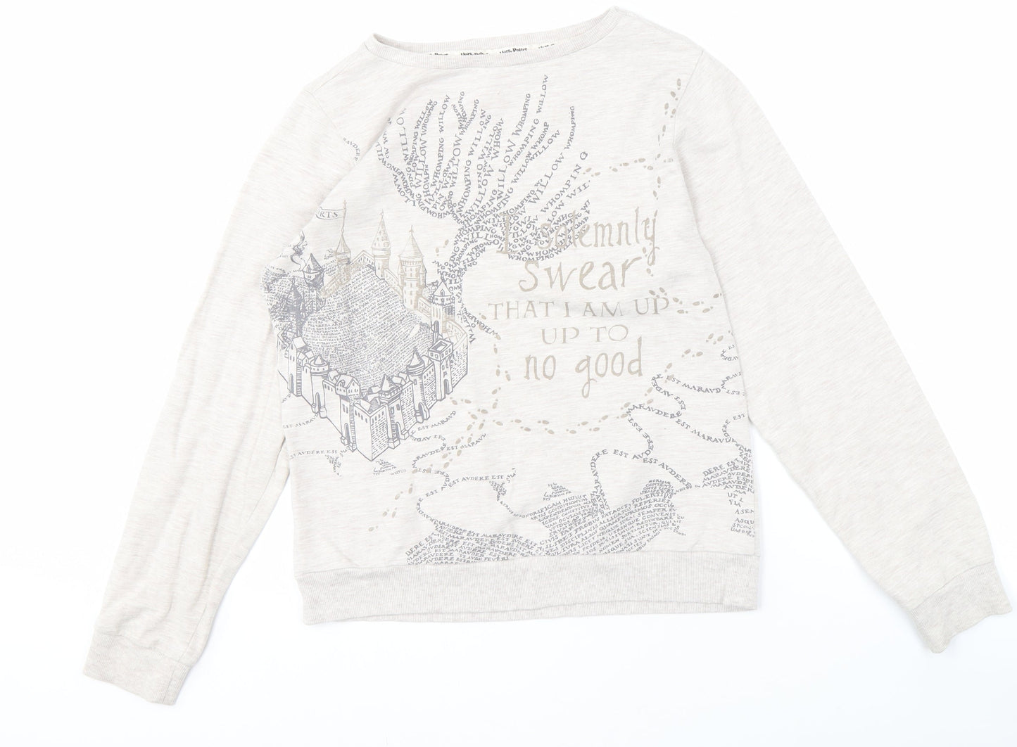 Harry Potter Girls Grey Long Sleeve Sweatshirt Size 12-14 Years