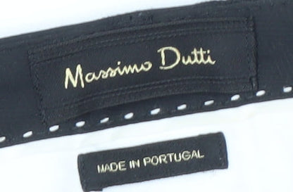 Massimo Dutti Women's Black Paisley Trousers Size 10