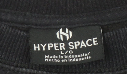 Hyper Space Women's Black Logo Pullover Sweatshirt L