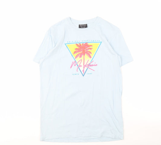 McKenzie Men's Blue Graphic T-Shirt, S, Beach Theme