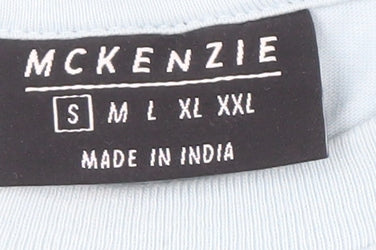 McKenzie Men's Blue Graphic T-Shirt, S, Beach Theme